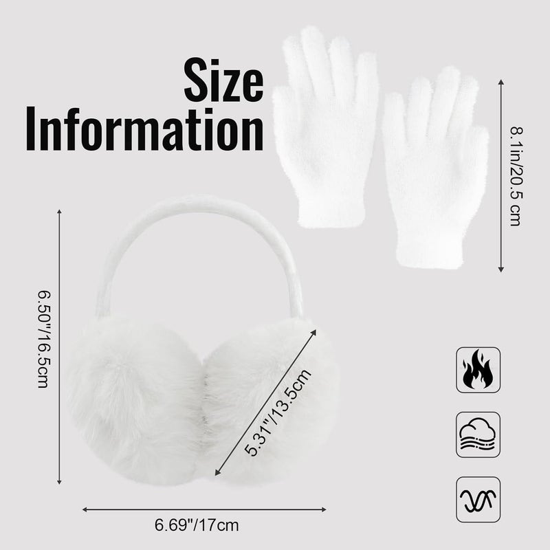 FSTEOE Winter Ear Muffs Women Warm Earmuff Girls Ear Warmers Soft Plush Outdoor Adjustable Ear Cover - Image 3